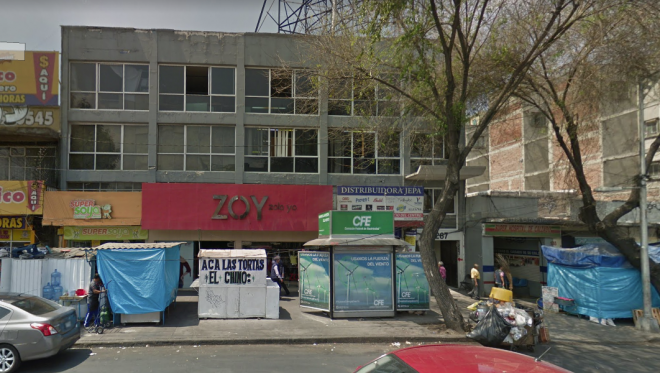 Imagen de la fachada del edificio en Calzada de Tlalpan 1267