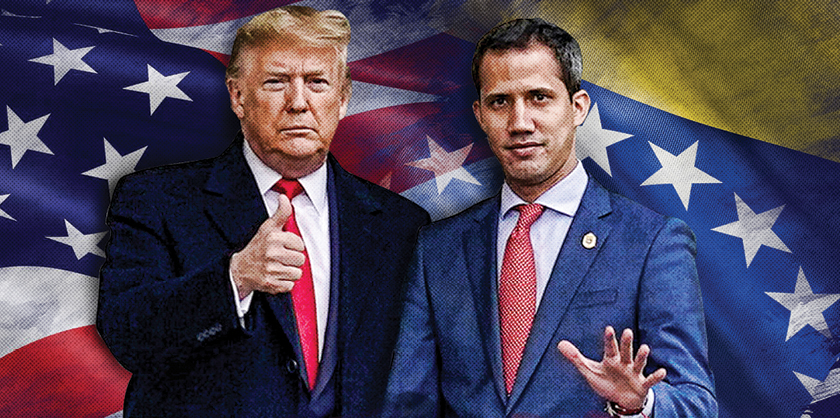 El presidente de Estados Unidos Donald Trump se reunió con el político Juan Guaidó