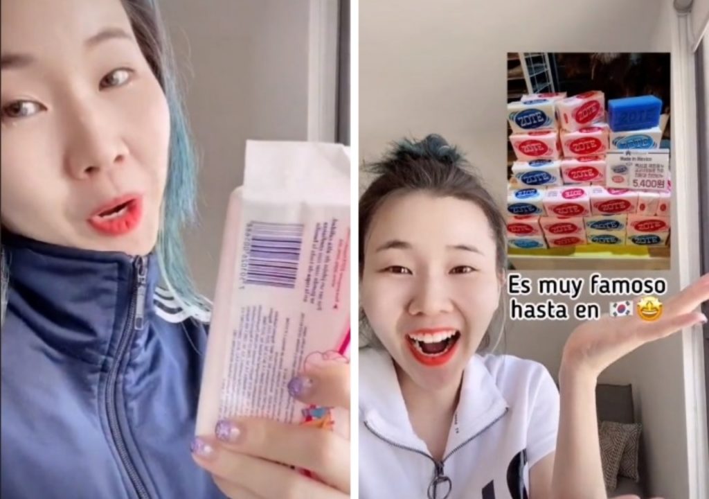 Tiktoker descubre que venden jabón Zote como un producto “natural” en Corea (VIDEO)