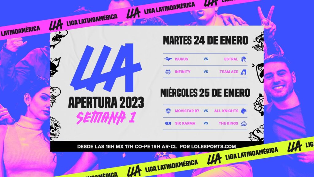 La LLA de League of Legends comienza hoy. Con dos partidos arrancará el apertura 2023