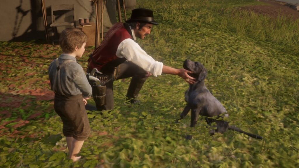 Einstein, el perrito que interpretó a Cain en Red Dead Redemption 2